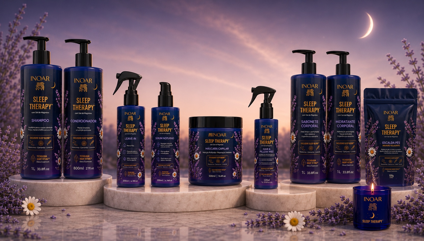 Conceito Sleep Therapy™ da INOAR lança nova categoria de Beauty Wellness no Brasil.